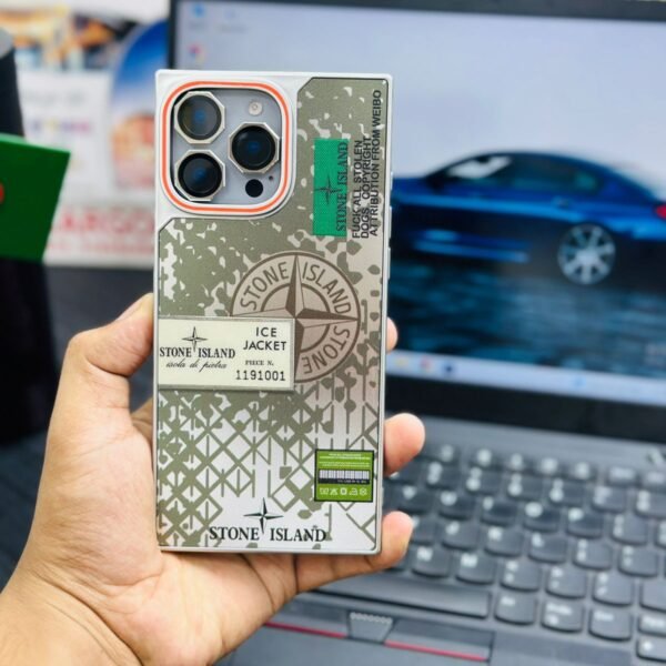 Fashion Laser Squer Shape Branded Case For iPhone