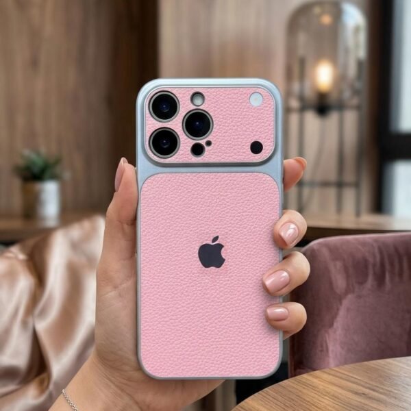 Pink Litchi Textured Luxury iPhone Case ✨