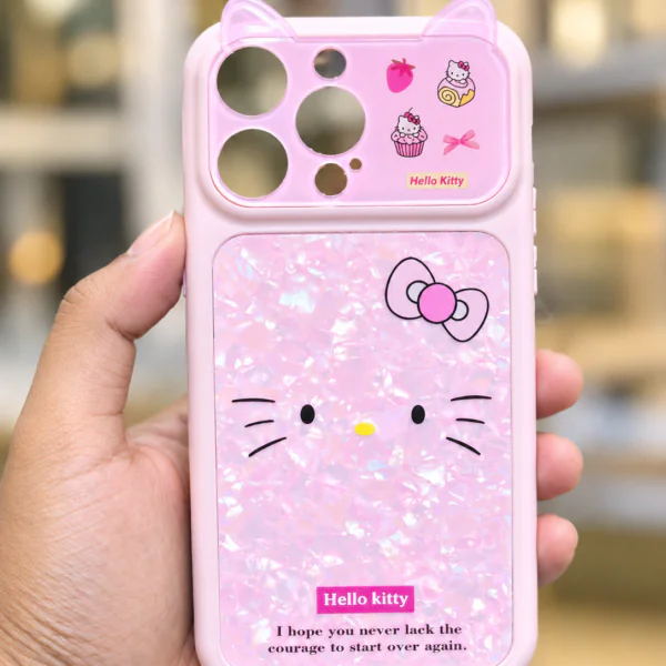 Pink Kitty Holographic iPhone Case – Cute Aesthetic Cover